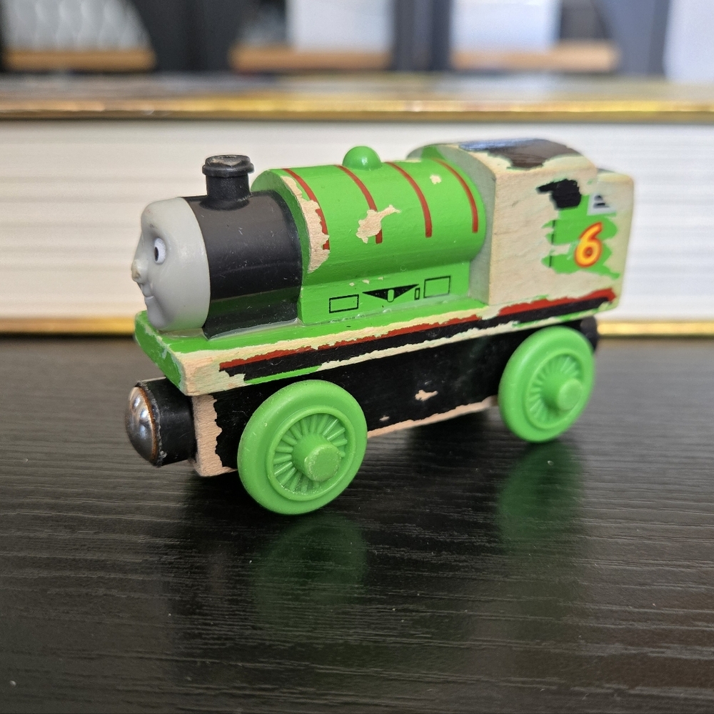 Percy Thomas & Friends Wooden Railway Tank Engine - Green Toy Train